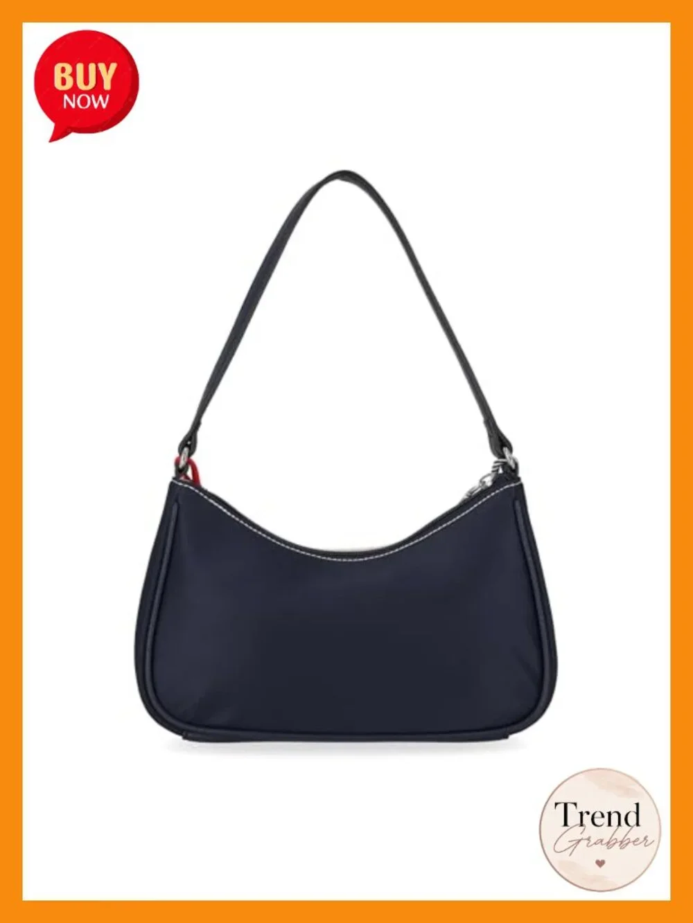 Vegan Leather Hobo Bag, Large Shoulder Handbag with Zipper Closure